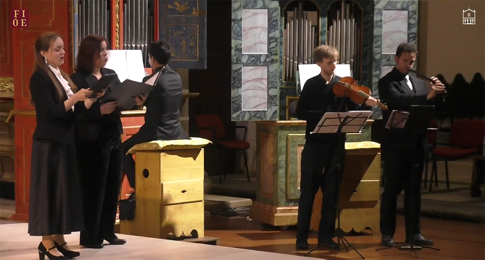 FIOE-Concerto Ensemble Regio. David Brutti, corneta; Gabriele Toscani, violino; Rafael dos Reis, órgão e Joana Godinho e Joana Timóteo, canto